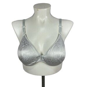 Hanes Women's Light Gray Floral Lace Underwire Bra Size 36C